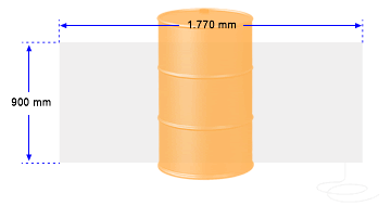Chauffe-fûts 200 litres - 1.770 x 900  mm - 1.500 W